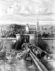 The ashes of Joan of Arc and the stake thrown into the Seine, from 